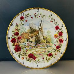 Royal Albert Country Roses Decorative Plate Clock