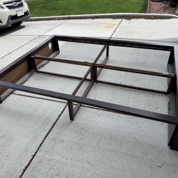 Espresso Platform Queen Bed Frame w/Storage Drawers
