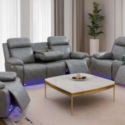 Brand New Gray Sofas Set