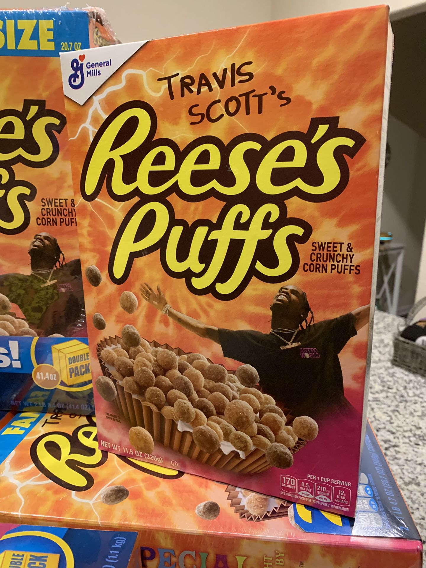 Travis Scott Reese’s Puffs regular and Family pack