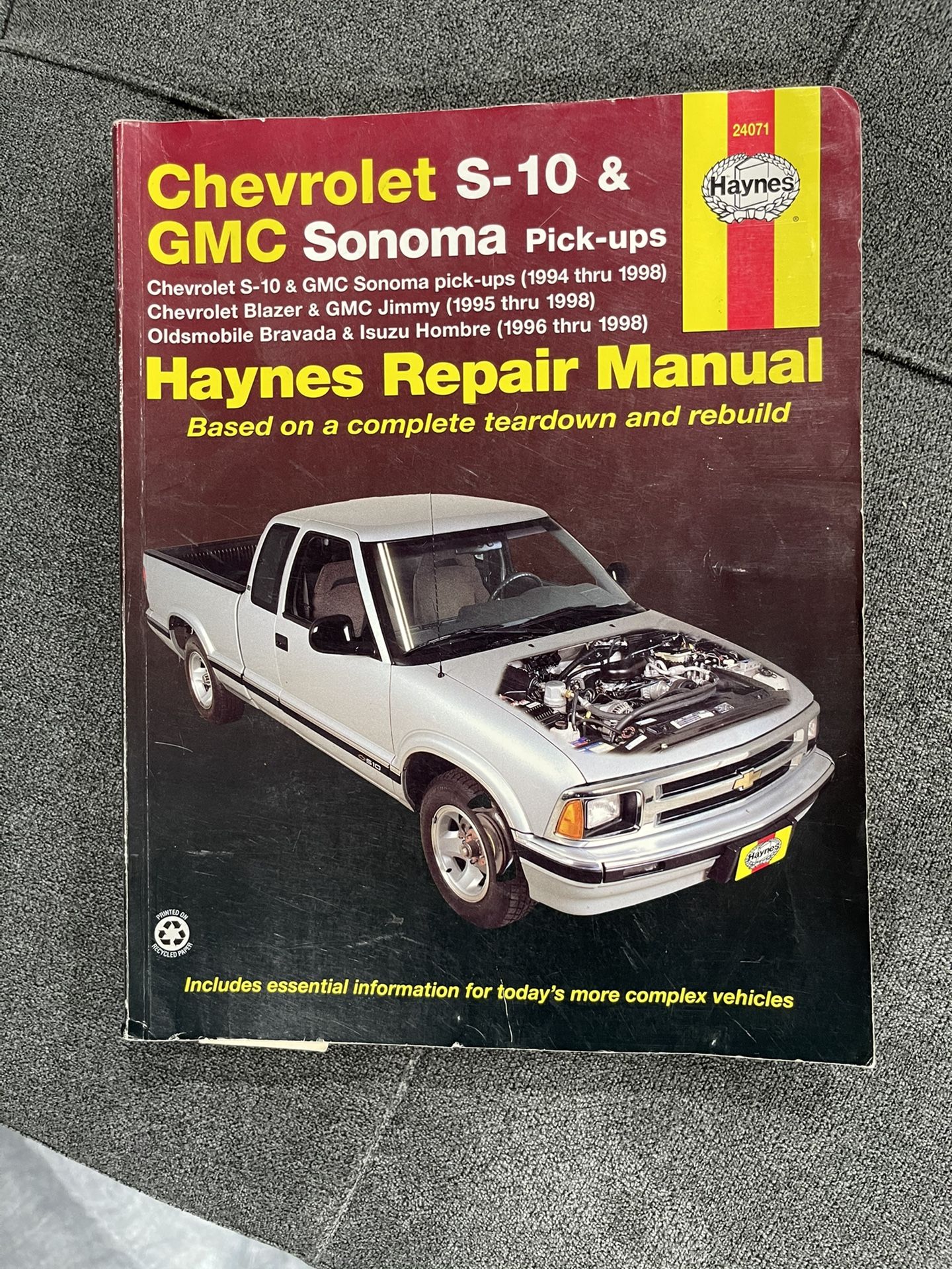 Chevrolet S10 & GMC Sonoma repair Manual