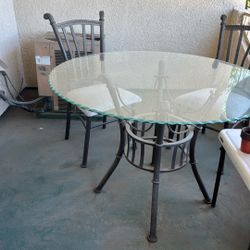 Clear Dining Table With 2 Chairs Included 