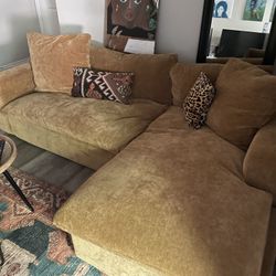 Living Spaces Custom Chenille Sofa