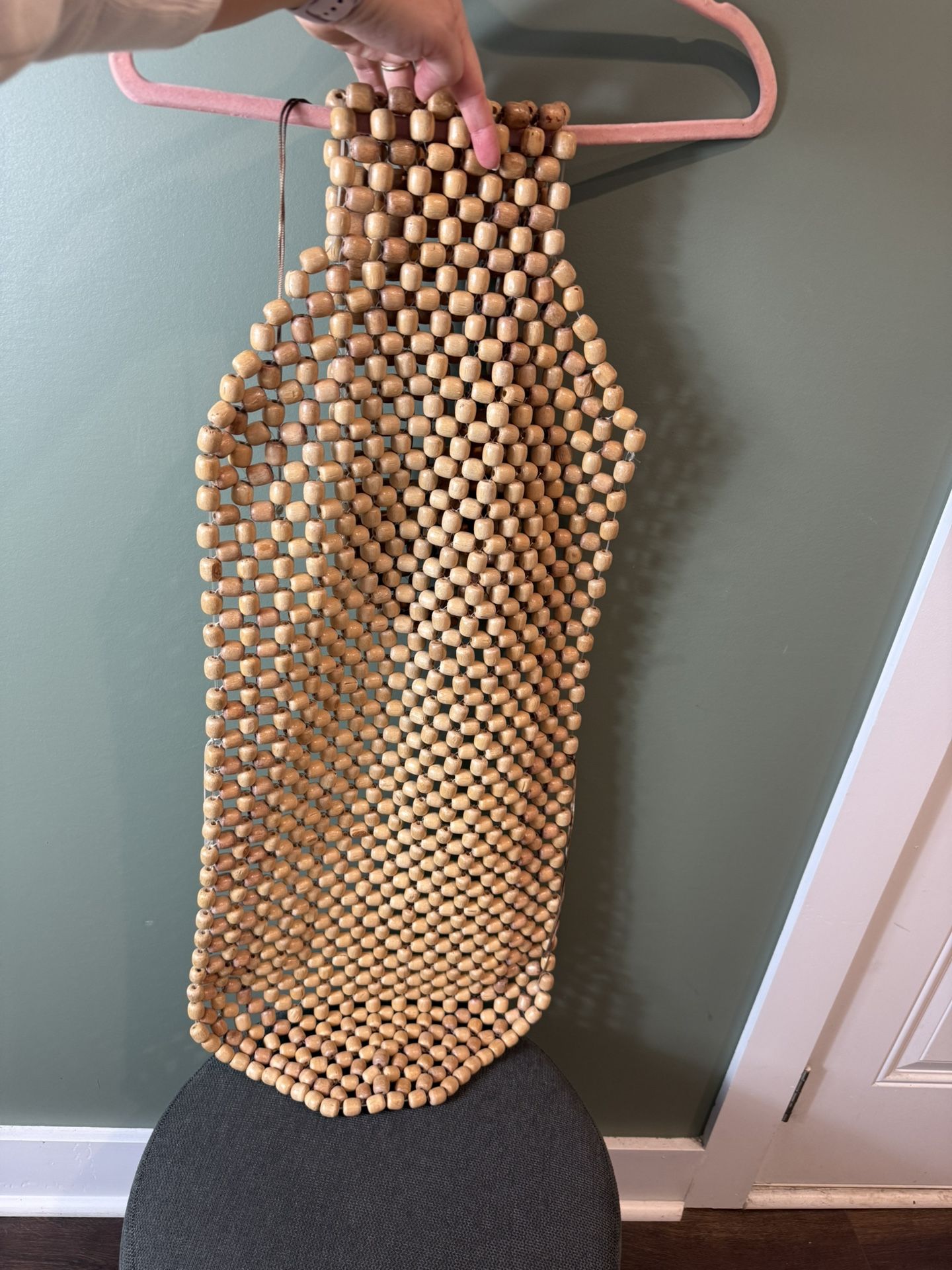 Vintage Wooden Bead Car Seat Cover Driver or Passenger Massage, Cooler Seat