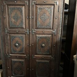 Gorgeous Antique Cabinet With Moroccan Details 