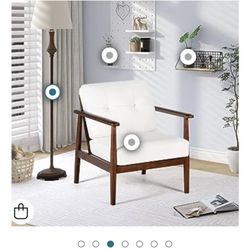 Mid Century Modern Retro Wood Chair With Cushions 