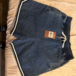 Mitchell And Ness Summer Breeze Denim Jean Shorts Size Large