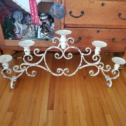 Vintage Candelabra Fireplace Insert Table Centerpiece Holds 5 Candles