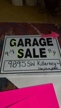 Garage sale this weekend