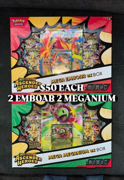 Ascended Heroes Mega Meganium Mega Emboar ex Box