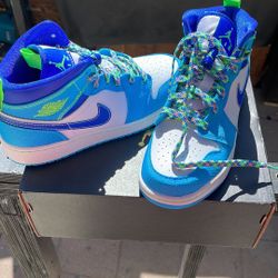 Jordan 1 Mid-Sprite Blue for Sale in Long Beach, CA - OfferUp