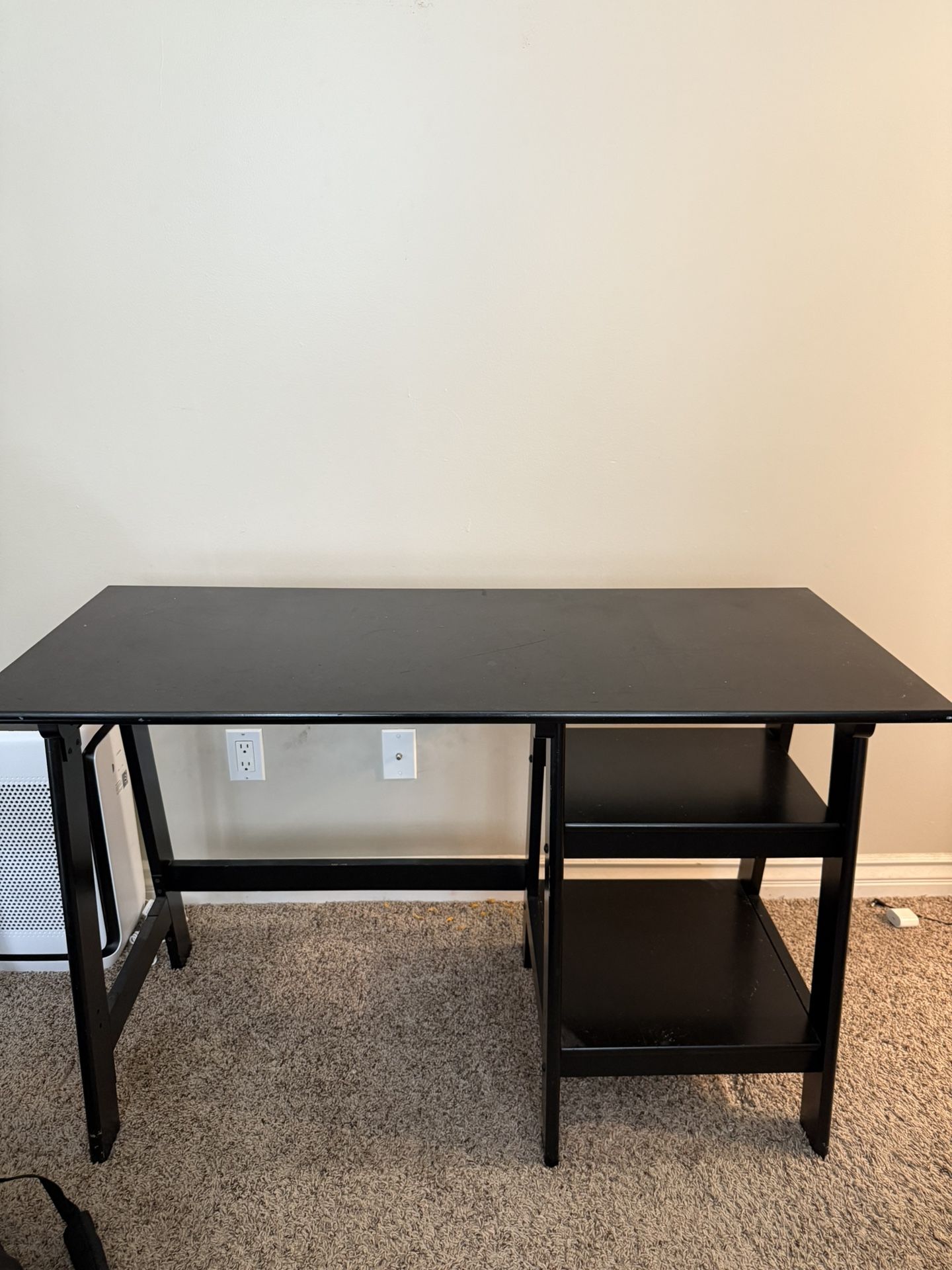 Jet Black Work Desk 