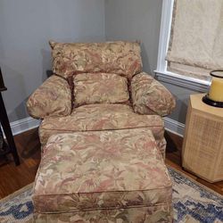 Comfy Armchair With Matching Ottoman 