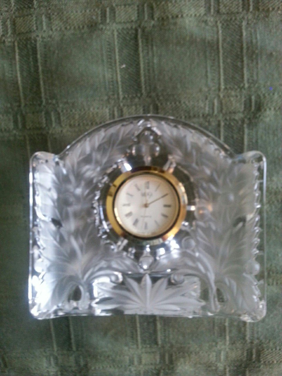Mikasa crystal clock NEW