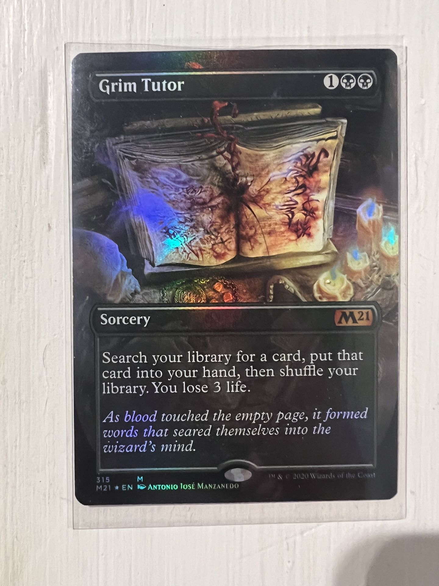 Mtg | Core Set 2021, M21 - Grim Tutor (alternate Art) Foil Mythic And Non Foil Mythic