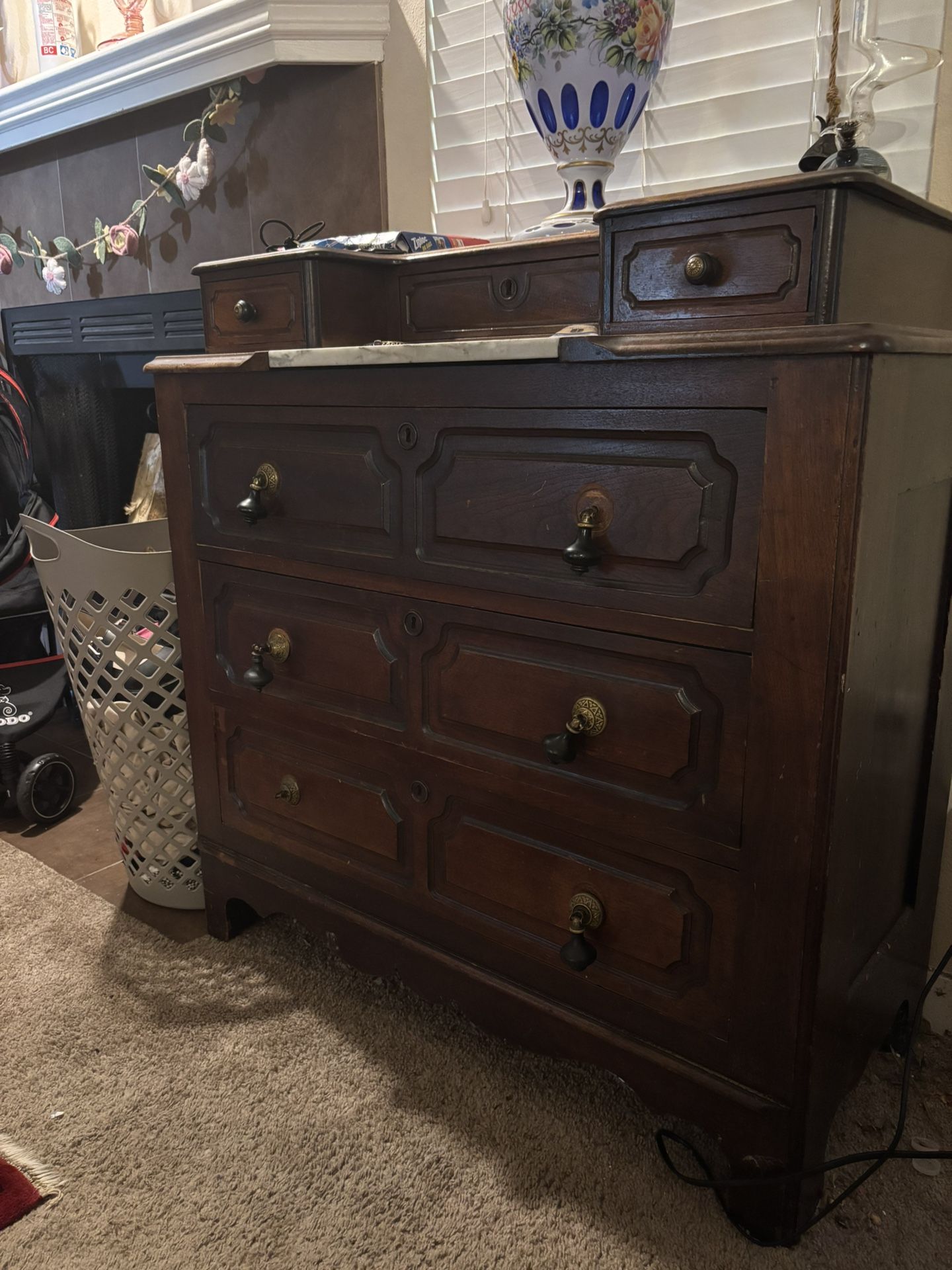 Antique Dresser Marble Top