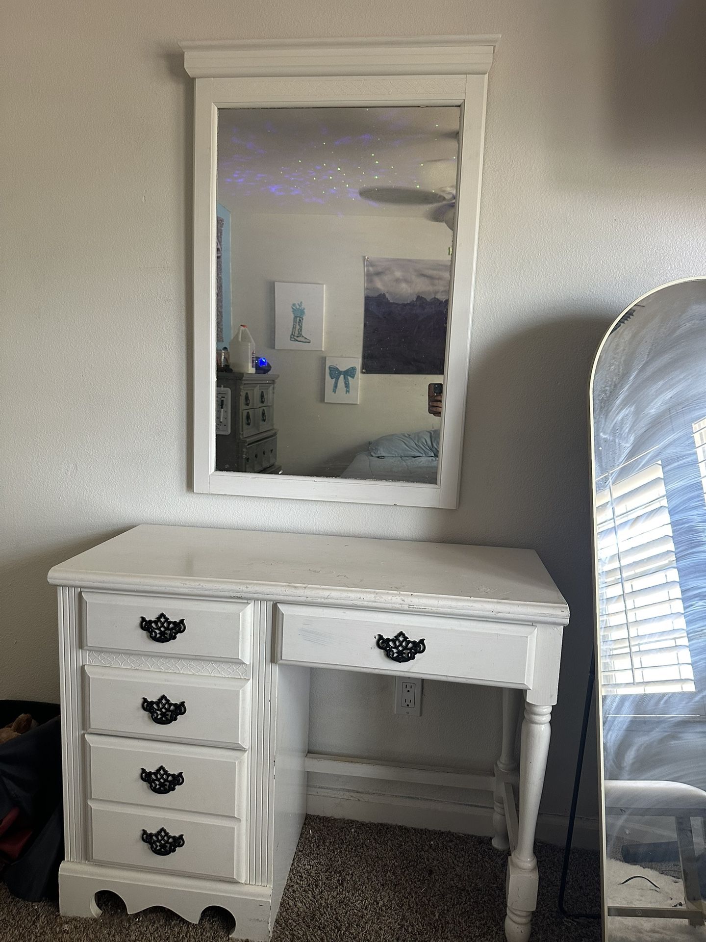 White Wood Vanity