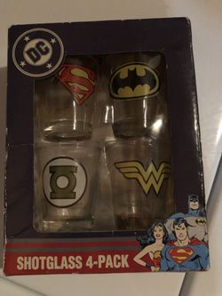 DC universe shot glasses