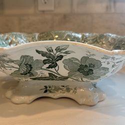 Asiatic Plant transferware green