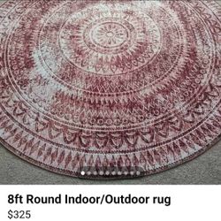 8ft Round Indoor/Outdoor rug