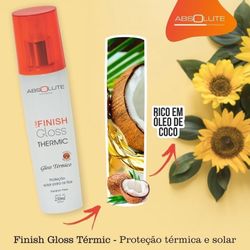 Finish Gloss Thermic Hair Protector And Finisher Absolute Cosmetic 250ml - Absolute cosmetic