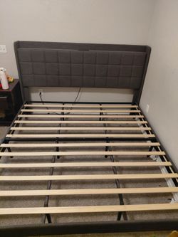 King Size Bed Frame with charging station.