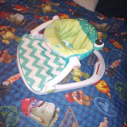 Fisher-Price Sit-Me-up Floor Seat Portable Infant Chair, Multicolor, Unisex, Citrus Frog