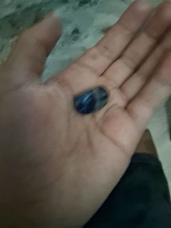 A blue and green crystal