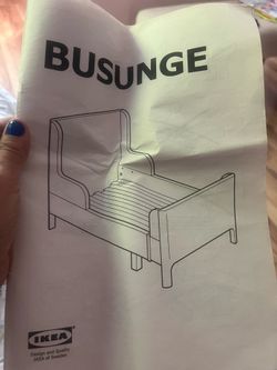 PINK ikea BUSUNGE twin bed -100 dollars