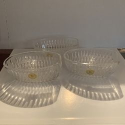 PRINCESS HOUSE VINTAGE 1990 Crystal Set of 3 Spoon Fork Holders