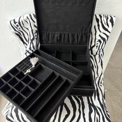 3/4 Tier Wooden Jewelry Box With Key