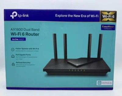 AX1800 WiFi 6 Router - Dual Band Gigabit Speeds up to 1.8 Gbps, Alexa Compatible