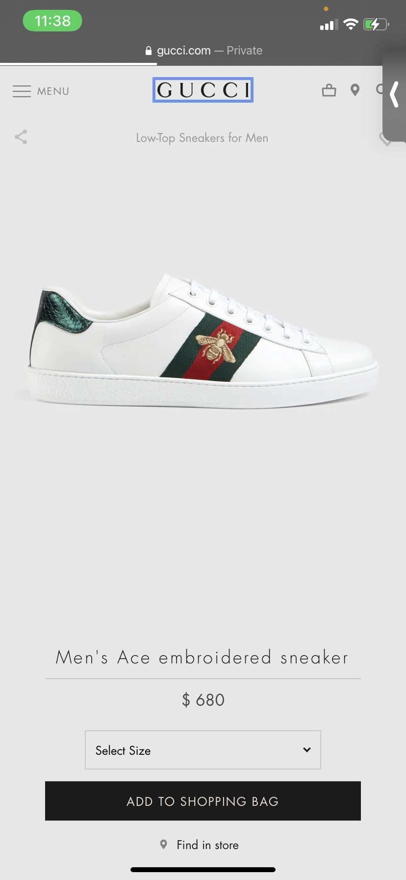 AUTHENTIC MENS GUCCI SHOES! SIZE 10.5 