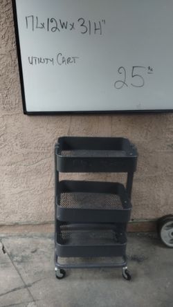 3-Tier Metal Rolling Utility Cart