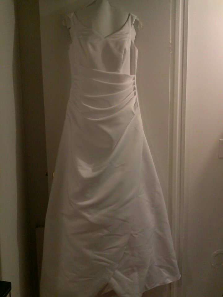 White wedding dress from David's bridal
