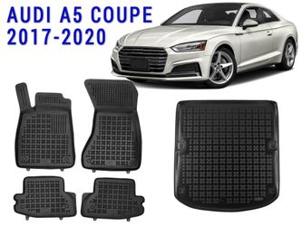 All weather floor mats trunk liner set for Audi A5 coupe cabrio 2017-2020 3D Custom Fit
