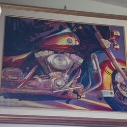 Harley Davidson Painting. 4ft X 4ft