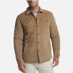 Weatherproof Vintage Men Corduroy Button Front Quilted Jacket Kangaroo Size XXL