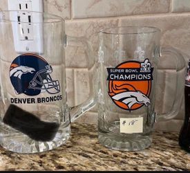 Denver Broncos mugs $18 ea