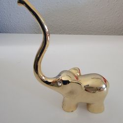 Brass, Miniature Elephant Ring Holder.