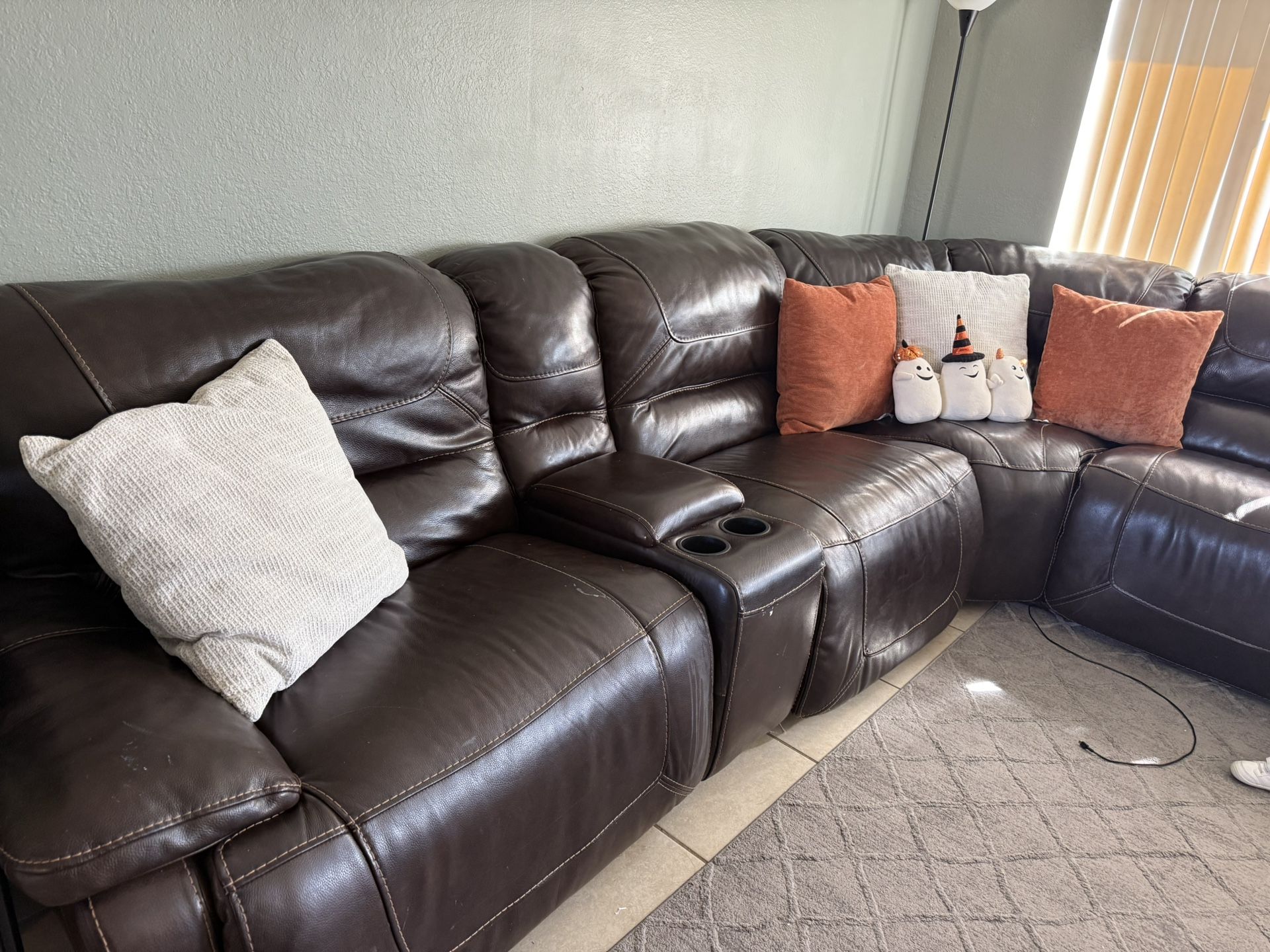 Brown Leather Couch
