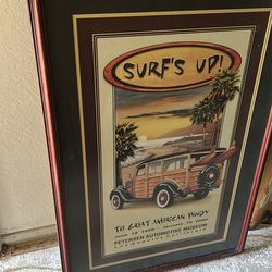 Surfs up Woody wall hanging decor poster
