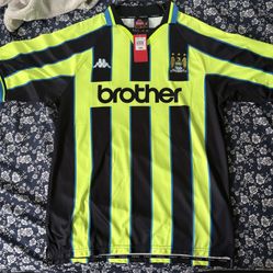 Manchester City 98/99 Away Retro Jersey -Size 2xl (FITS XL/L)