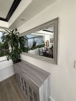 58.27 Sideboard Cabinet With Glass Doors  and Mirror