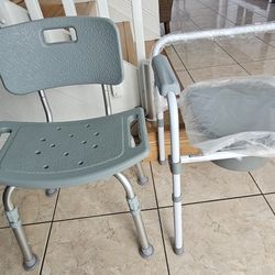 Bathroom Safety Set - Elderly Medical Care Commode & Shower Chair