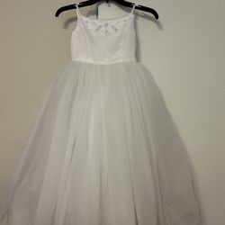 Communion/ Flower Girls White Dress 