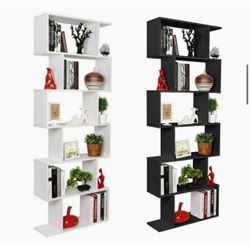 6 Layer Corner Bookshelf Living Room Decor Bookcase Black Fashion Storage Shelf Wall Bedroom Furniture,Black