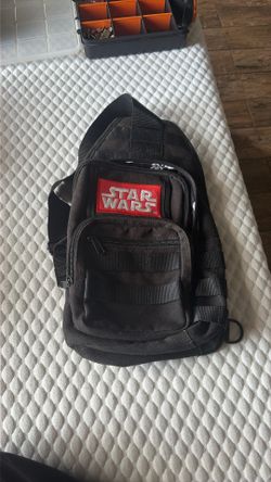 Disney Parks Star Wars Tactical Sling Bag Crossbody Chest Pack Black Red Logo