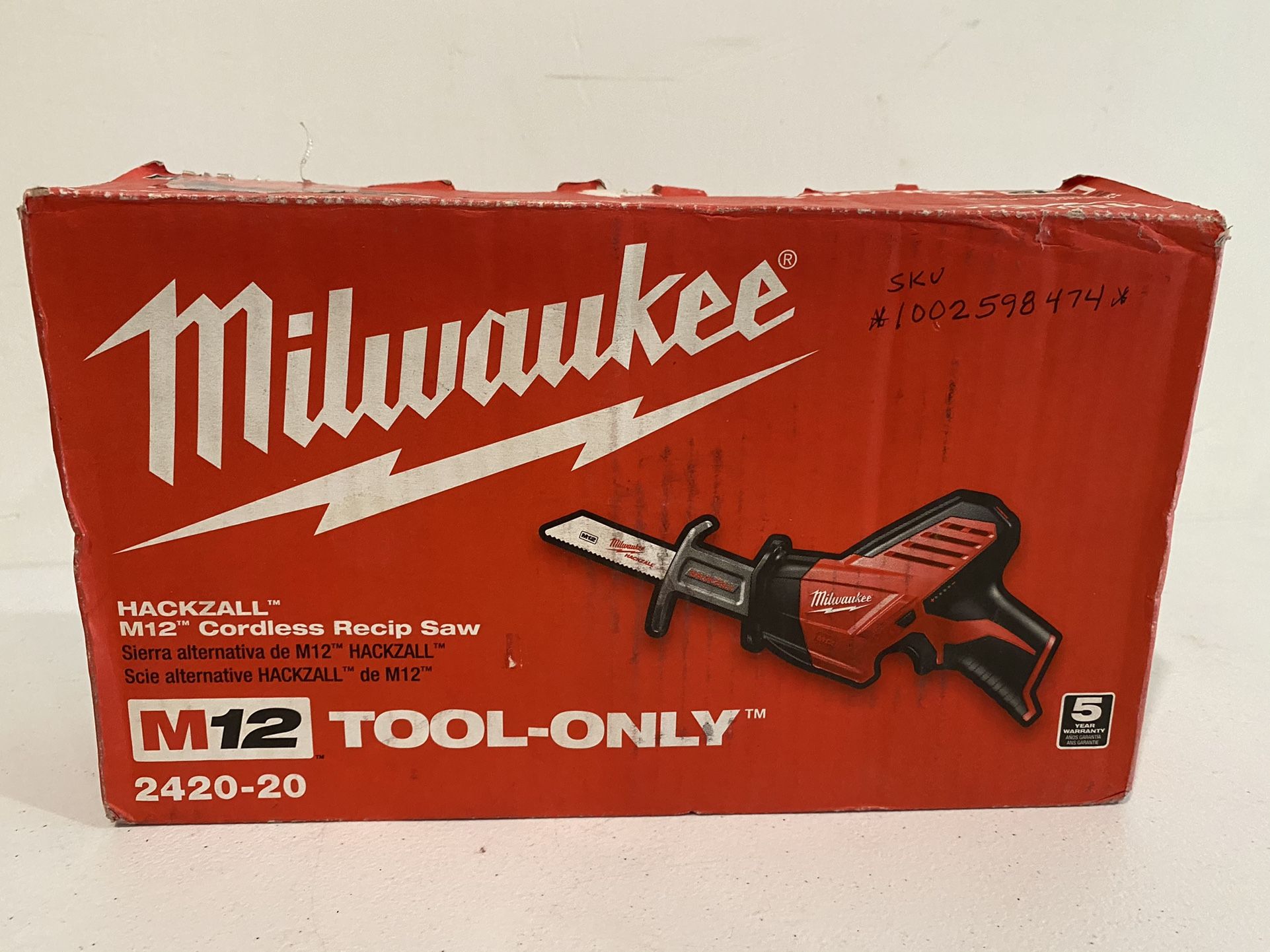 Milwaukee M12 12-Volt Lithium-Ion HACKZALL Cordless Reciprocating Saw (Tool-Only)