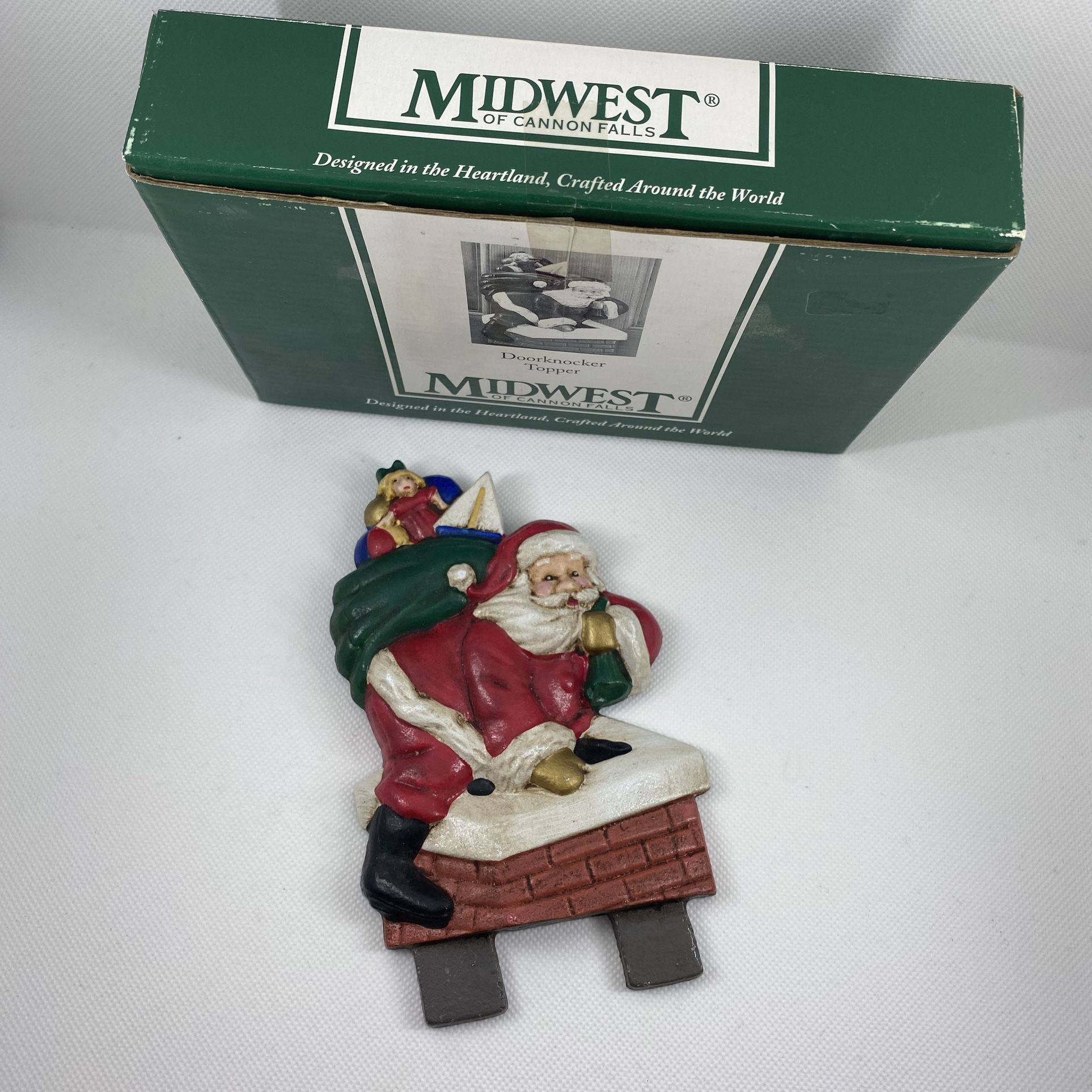 Midwest of Cannon Falls - Cast Iron Doorknocker Topper Christmas Santa Claus